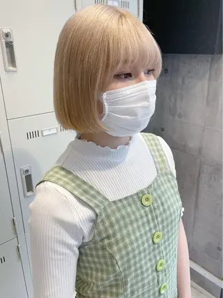 ミディアム カラー パーマ ヘアアレンジ メンズ キッズ ネイル マツエク・マツパ アイブロウ レイヤー/ダブル カラー/YURINAのヘアスタイル