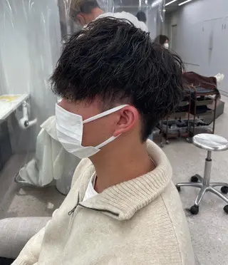 ショート パーマ メンズ 京都河原町 メンズパーマ助川龍哉のヘアスタイル