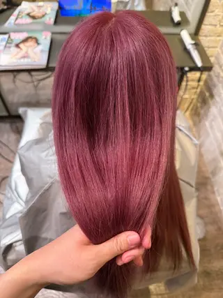 ロング カットパーマ3000 円/水曜日モデルのヘアスタイル