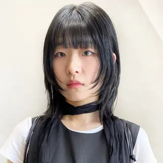ミディアム カラー ヘアアレンジ レイヤーカット×髪質 改善🇰🇷シオリのヘアスタイル