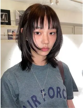 ミディアム morita yunaのヘアスタイル
