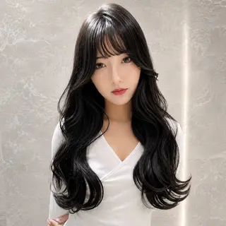 ロング 韓国レイヤー 田中 励也のヘアスタイル
