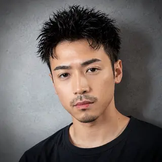 ショート パーマ メンズ スパイキーショート 心斎橋【戸兵吏駒】のヘアスタイル