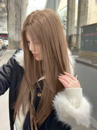 ロング カラー 𓏸レイヤー髪質改善 透けカラーカノン🫧のヘアスタイル