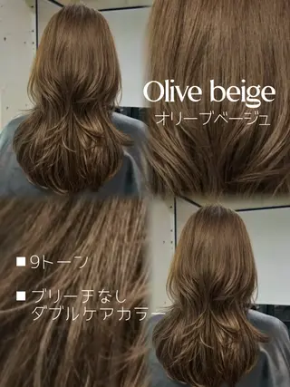 ロング カラー Airi 韓国y2k ハイレイヤーのヘアスタイル
