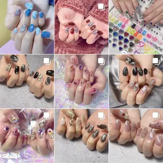 ネイル 渋谷／チップ長さ出し 👑アプレgel-xのネイルデザイン