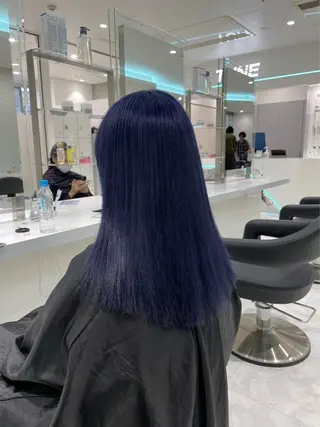 ロング カラー ラベンダー💜 グレージュ🩶のヘアスタイル