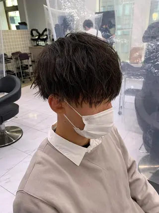 ショート カラー パーマ メンズ アイブロウ メンズパーマ特化 TAIGAのヘアスタイル