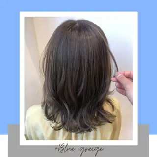 ミディアム カラー パーマ ヘアアレンジ 髪質改善/韓国風 レイヤー/田村祐樹のヘアスタイル