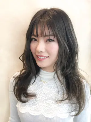 セミロング カラー 中田 敏明のヘアスタイル