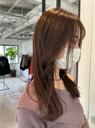 セミロング カラー ヘアアレンジ REONA🪽✨薬院 レイヤーカット🫧のヘアスタイル