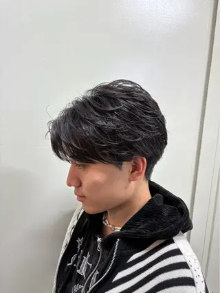 ミディアム メンズ 町田メンズパーマ 特化 金井蒔士のヘアスタイル