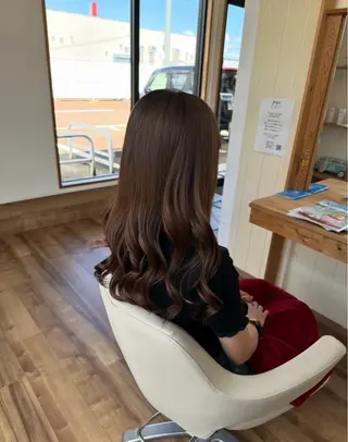 セミロング 艶髪カラー/髪質改善 細貝 舞利のヘアスタイル