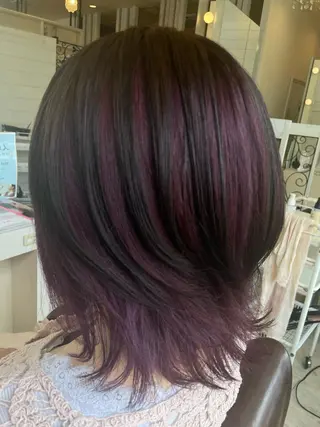 ミディアム カラー 東恩納 誠のヘアスタイル