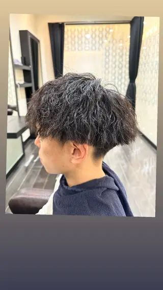 パーマ ナチュラルヘア 神田一瑳のヘアスタイル