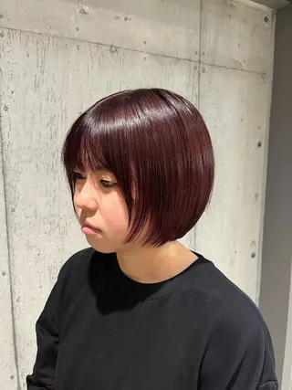ミディアム カラー ヘアアレンジ 💥ボブ/艶髪/ 透明感カラー/陸人のヘアスタイル