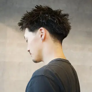 ショート カラー パーマ メンズ 千葉/船橋/ メンズヘア/加邊凌也のヘアスタイル