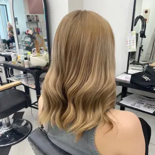 セミロング カラー パーマ ヘアアレンジ メンズ mona/ ストレートスタイル✨のヘアスタイル