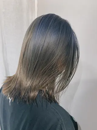 ミディアム カラー ヘアアレンジ ボブパーマコテ巻き風 パーマNo1深江秀平のヘアスタイル