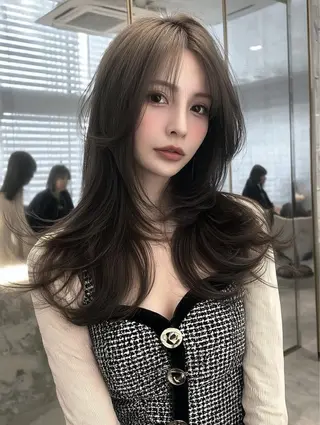セミロング 韓国風・透明感・艶髪 🩵Hanaka◝✩のヘアスタイル