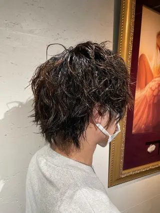 パーマ メンズ 梶田 侑吾のヘアスタイル