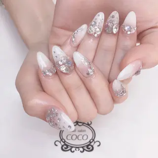 ロング カラー パーマ ヘアアレンジ メンズ キッズ ネイル マツエク・マツパ nail Berunaのネイルデザイン