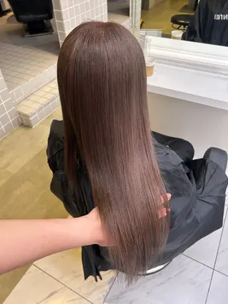 カラー 🥯縮毛/レイヤー/ ベージュヘア🥯のヘアスタイル