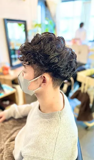 ショート パーマ メンズ 元住吉プランツヘアー ☘️まるやま☘️のヘアスタイル