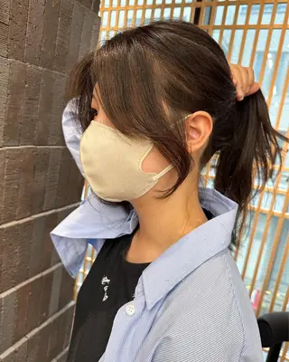 セミロング カラー ♡レイヤーカット れお♡のヘアスタイル