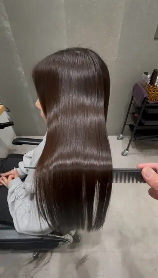 セミロング カラー 髪質改善ヘアケア 艶髪特化/上田のヘアスタイル