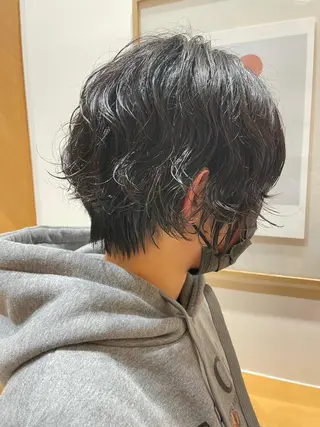ショート パーマ ARMONY秋山輝也 コテ巻き風パーマ特化のヘアスタイル