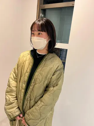 ミディアム カラー io濱川 遥のヘアスタイル
