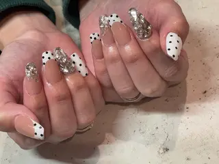 ネイル 韓国/ワンホン/長さ 出しつけ放題🎀のネイルデザイン