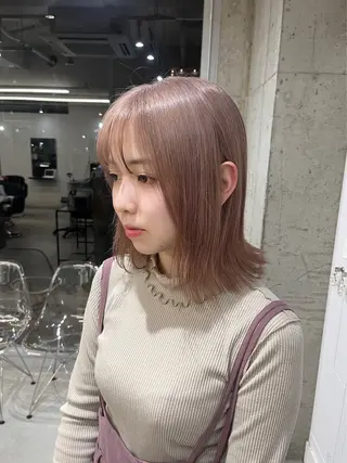 ミディアム カラー KANNA🩵 /nico心斎橋のヘアスタイル