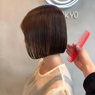 ミディアム カラー センターパート/ レイヤー/ayuのヘアスタイル