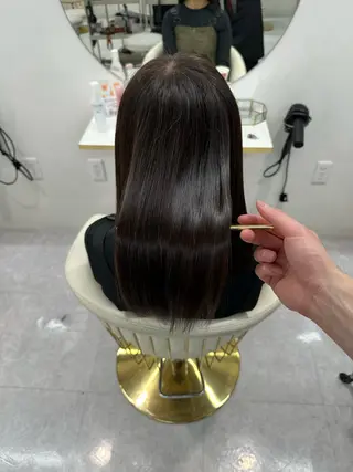 セミロング 艶髪、髪質改善 富田隼仁のヘアスタイル