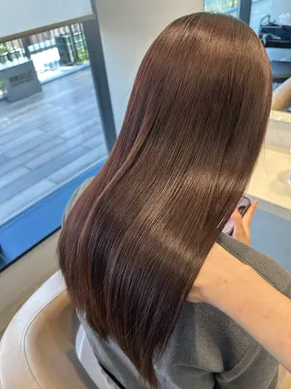 ロング 🫒オリーブ/透け感 レイヤー🌿モエカのヘアスタイル