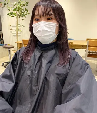 ミディアム カラー パーマ ヘアアレンジ メンズ キッズ ネイル マツエク・マツパ パーマスタイル🔅 sayacaのヘアスタイル