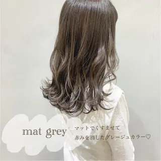 ミディアム カラー ヘアアレンジ Aloa透明感ヘア ♡kanami♡のヘアスタイル