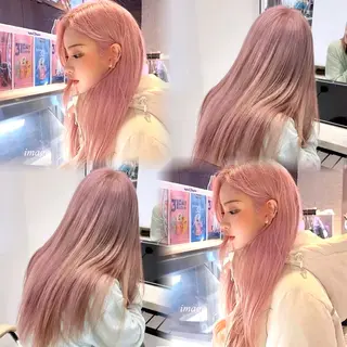ロング カラー 韓国ハイレイヤー ハッシュカット特化のヘアスタイル