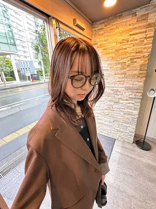 ミディアム カラー 透明感カラー KATSURENのヘアスタイル