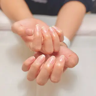 ネイル MAXKELLY正池 白フレンチ募集🕊️のネイルデザイン