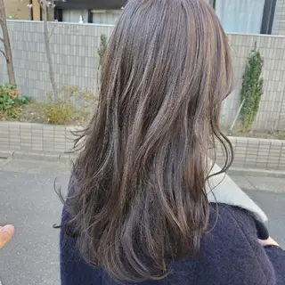 ロング カラー 韓国風レイヤーカット 上手く丁寧早い/マツのヘアスタイル