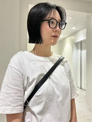 ショート カラー 👔ボブ﹨髪質改善 ストレート🩳ももかのヘアスタイル