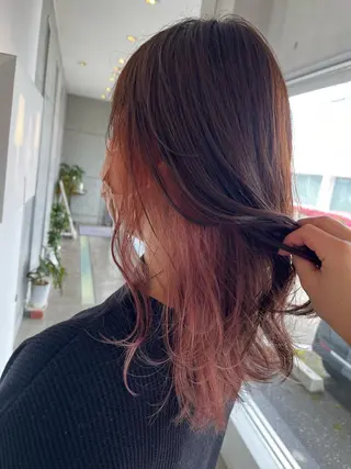 ミディアム おせ ちさとのヘアスタイル