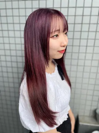 ロング カラー 髪質改善／ストレート 宮武　湧斗のヘアスタイル