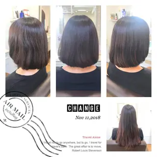 ミディアム カラー 澤田 彩香のヘアスタイル