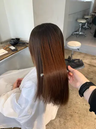 ロング パーマ 🫧艶髪縮毛矯正/ 透明感カラー/みきのヘアスタイル