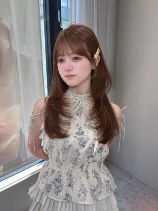 ロング カラー うるツヤ♡顔周り Satsuki୨୧のヘアスタイル