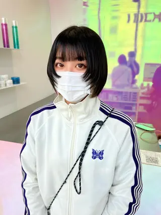 ショート カラー パーマ ヘアアレンジ メンズ キッズ ネイル マツエク・マツパ アイブロウ KANAMI 🌏のヘアスタイル